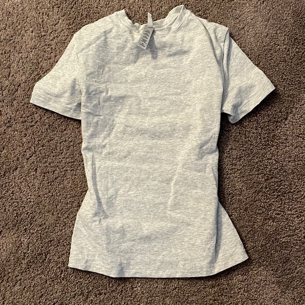 Skims cotton light grey t shirt